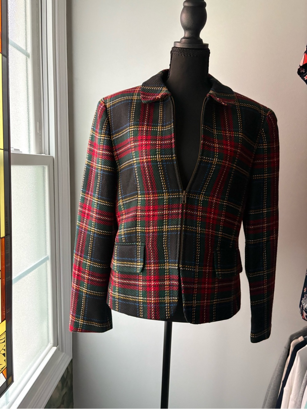 The holidays are coming, jump on this beautiful, worsted wool blazer.